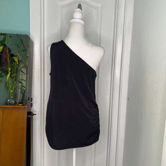 NWT Lane Bryant Black Fits That Flatter One Shoulder Spandex Top Size 14/16 #300 - Picture 5 of 12